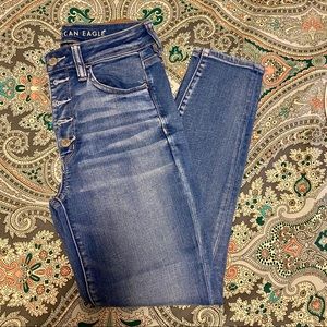 American Eagle Super Hi-Rise Jegging, Button Front